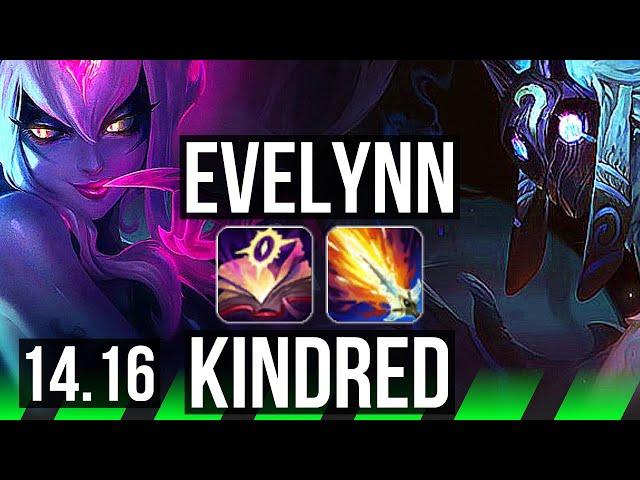 EVELYNN vs KINDRED (JGL) | 8/0/7, 72% winrate, Legendary | BR Master | 14.16