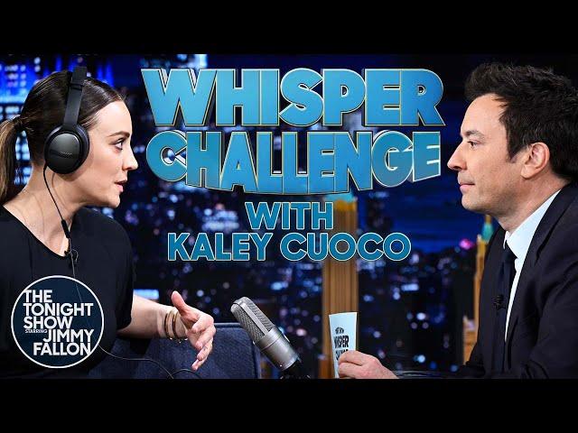 Whisper Challenge with Kaley Cuoco | The Tonight Show Starring Jimmy Fallon