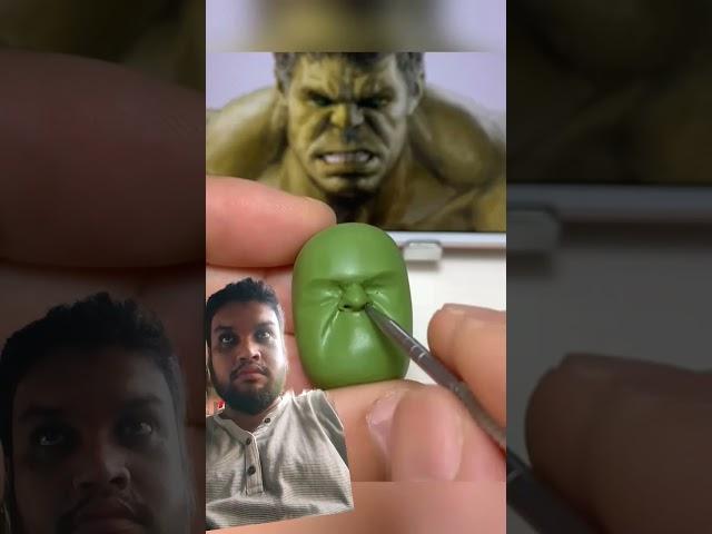 Clay Sculpture Crafting for Hulk #marvel #avengers #toys #clay #funny #moltenman #spidermanface #mav