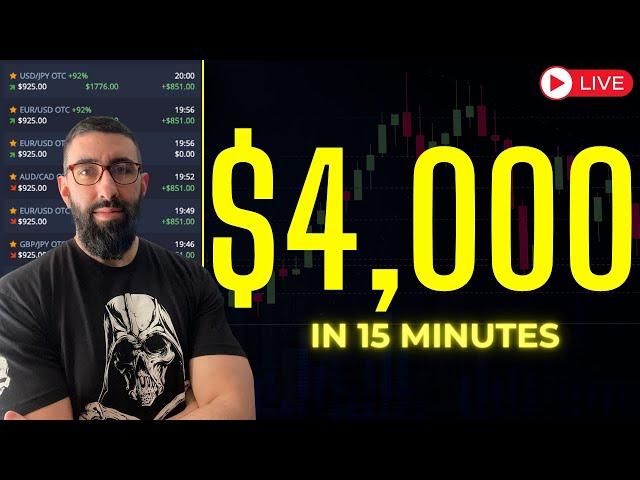 $4000 on a Saturday | Simple 1 MINUTE BINARY OPTIONS STRATEGY | Live OTC Trading