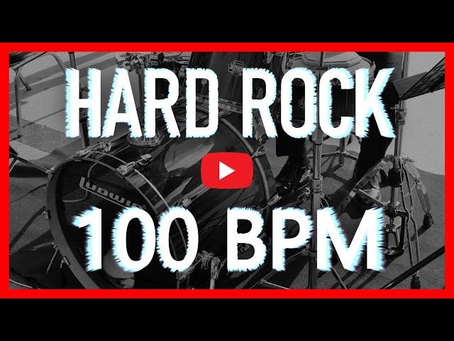 Hard Rock Drum Track 100 BPM (Isolated Drums Only) [HQ]