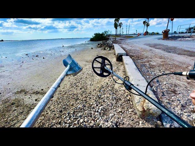 TREASURE HUNTING a ROCKY Beach with my Metal Detector