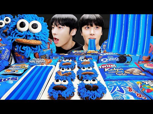 ASMR MUKBANG | GALAXY HONEY JELLY CANDY RECIPE Desserts (Blue Food, Jelly, Noodles Jelly, Ice cream)