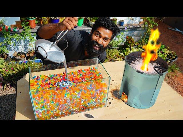 Orbeez Vs Melted Metal Casting | ഓർബിസിൽ ലോഹം ഉരുക്കിയൊഴിച്ചപ്പോൾ | M4 TECH |