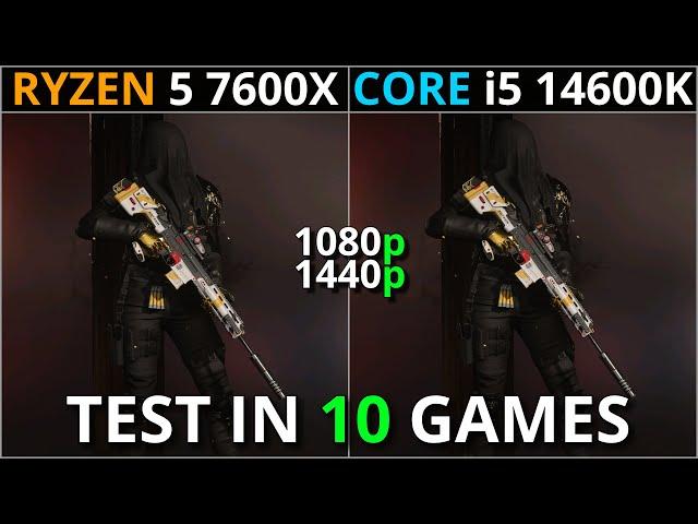 RYZEN 5 7600X vs i5 14600K | RTX 4070Ti SUPER | Test in 10 Games | 1080p & 1440p