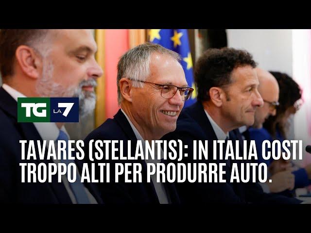 Tavares (Stellantis): in Italia costi troppo alti per produrre auto.