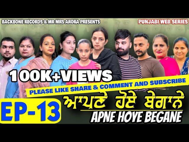 APNE HOYE BEGANE Episode 13 | NEW PUNJABI WEB SERIES | EMOTIONAL STORY | MR MRS ARORA | 4K VIDEO