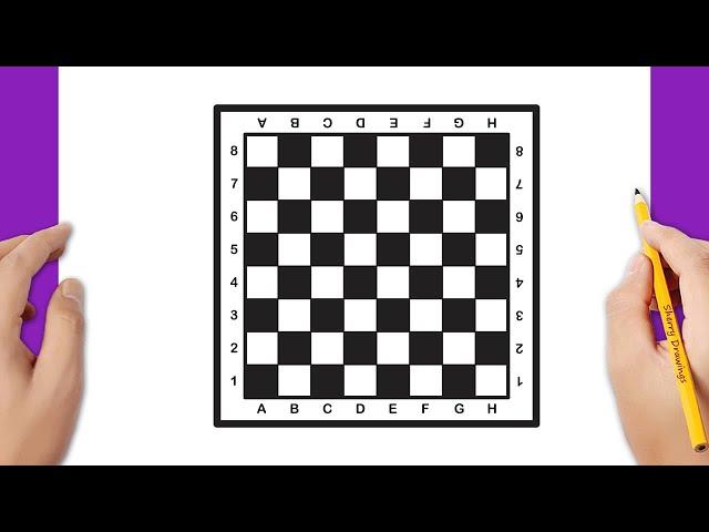 How to draw a chess board / How to draw a chessboard