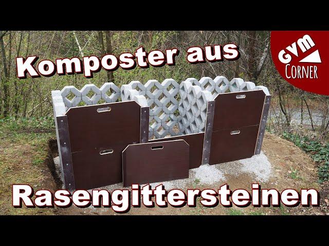 DIY Compost Bin From Grass Paver / Komposter Aus Rasengittersteinen