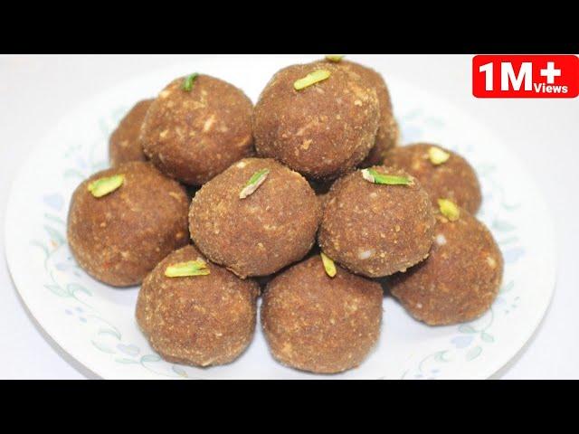 हेल्दी आटे का लड्डू बिना घी चीनी का कैसे बनाये || ATTA LADOO Recipe - No Ghee/No Sugar|Sweet Recipe*