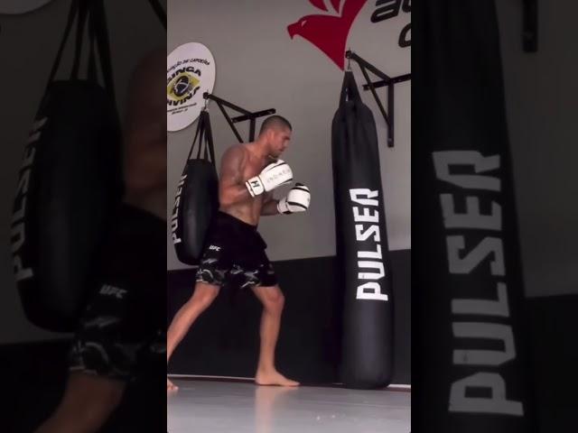 Alex Pereira throwing BIG POWER shots on the bags. #shorts