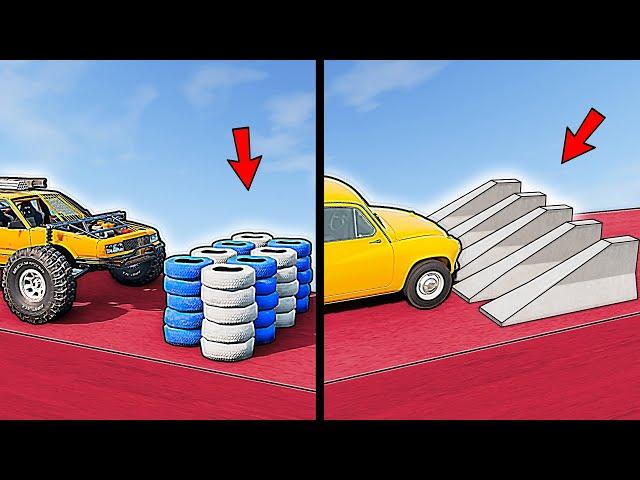 Vehicles VS Different types of Bumps in BeamNG.drive