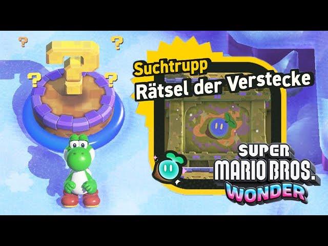 Super Mario Bros. Wonder - Rätsel der Verstecke (Suchtrupp) - Fundort alle 5 Wundermarken