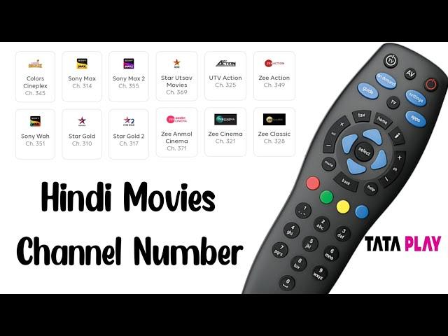 Tata play hindi movies channel number | Hindi Movies | Tata play hindi HD movies channel number