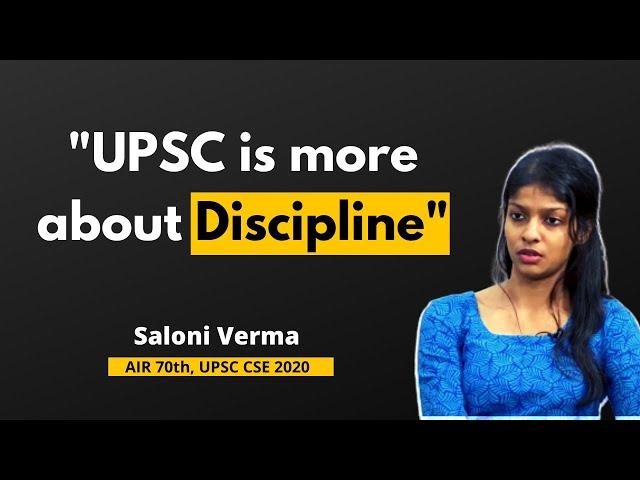 My way to succeed after failing UPSC CSE prelims ? | Saloni Verma | AIR 70th | UPSC CSE 2020