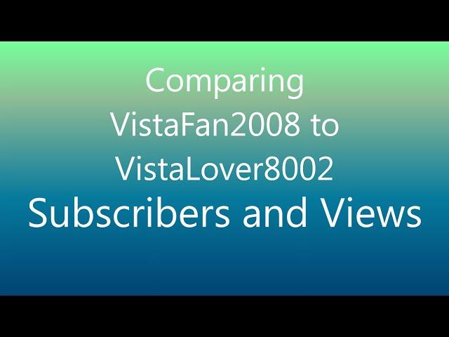 @VistaFan2008 vs @VistaLover8002