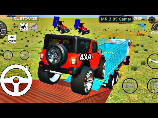 4x4 Thar Loaded On American Truck 3D game || Thar Driving 3D Gaming Video || @Pathangaming3d