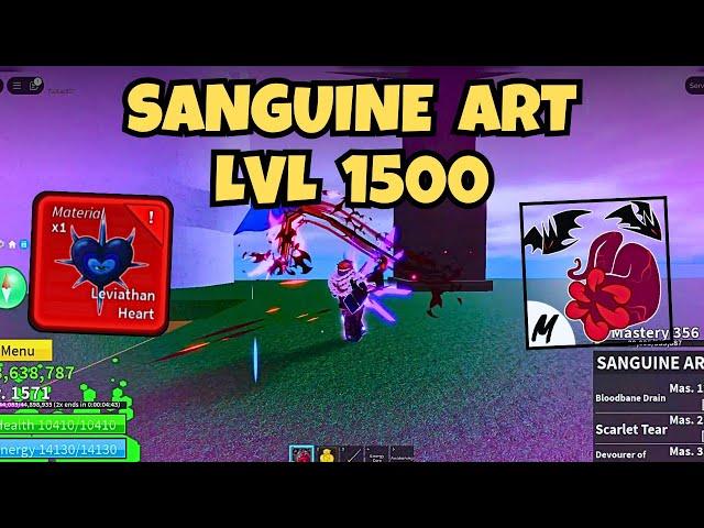 How to GET Sanguine Art at Level 1500 in Blox Fruit