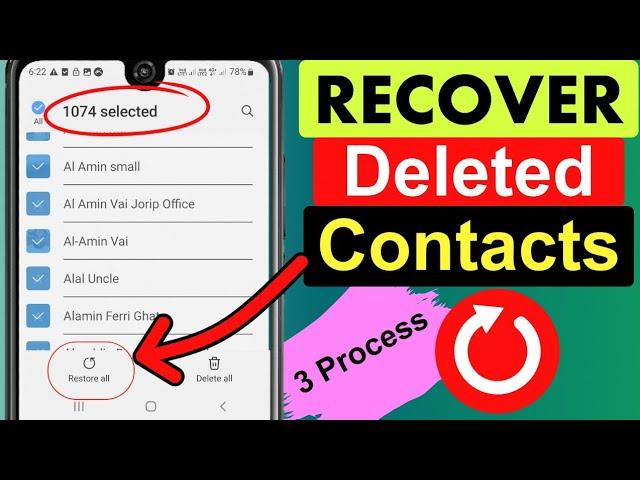 How to Recover Deleted Contacts From Android Phone 2024