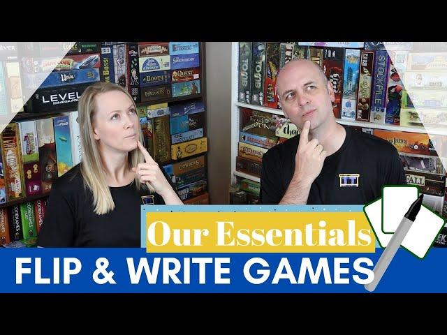 Our Essentials | FLIP & WRITES! Check Out Louis and Kim's Favorite Flip & Write Games