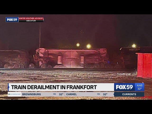 Train derailment in the city of Frankfort