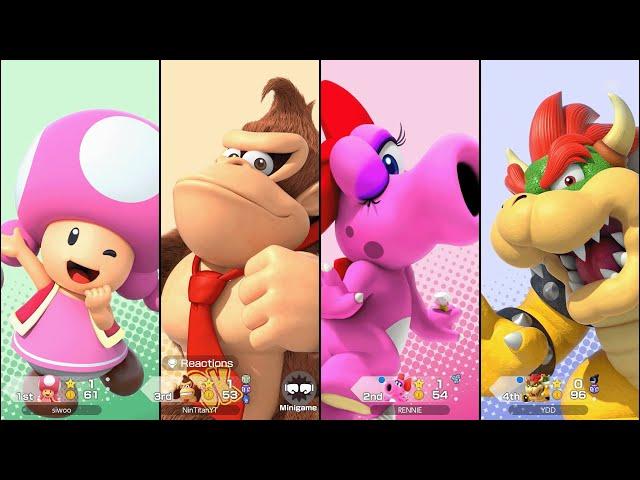 Super Mario Party Jamboree - Donkey Kong vs Bowser vs Birdo vs Toadette - Roll'em Raceway