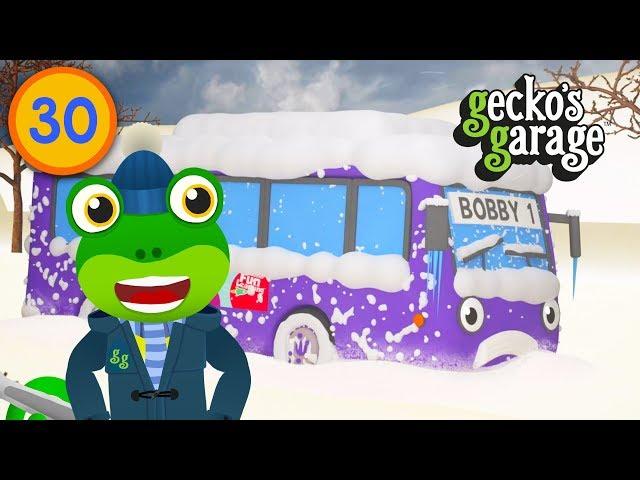 Bobby the Bus is STUCK | Gecko's Garage | Trucks For Kids | Educational Videos For Toddlers