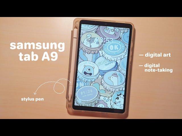 Unboxing Samsung Tab A9 with an alternative stylus pen | digital art & note-taking