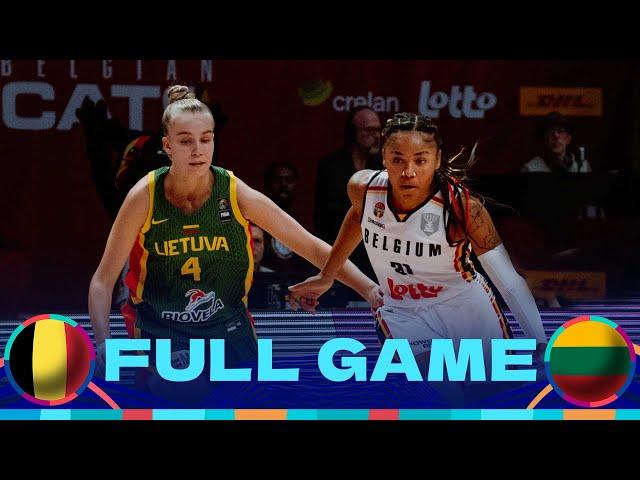 Belgium v Lithuania | Full Basketball Game | FIBA Women's EuroBasket 2025 Qualifiers