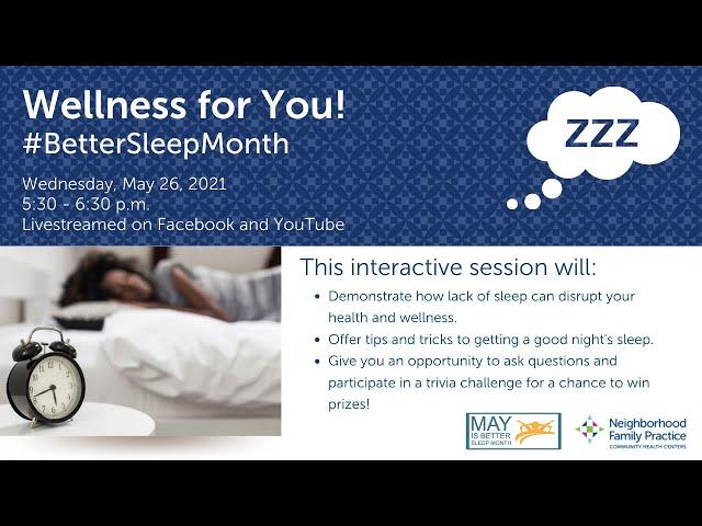 Wellness for You: #BetterSleepMonth