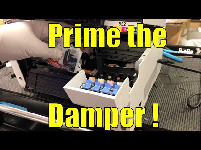 Epson EcoTank Clogging Troubleshoot  Part 2 - Unclog Tubes and Prime Dampers