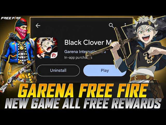 GARENA NEW GAME BLACK CLOVER M | PLAY BLACK CLOVER M AND GET FREE REWARDS | FREE FIRE NEW EVENT