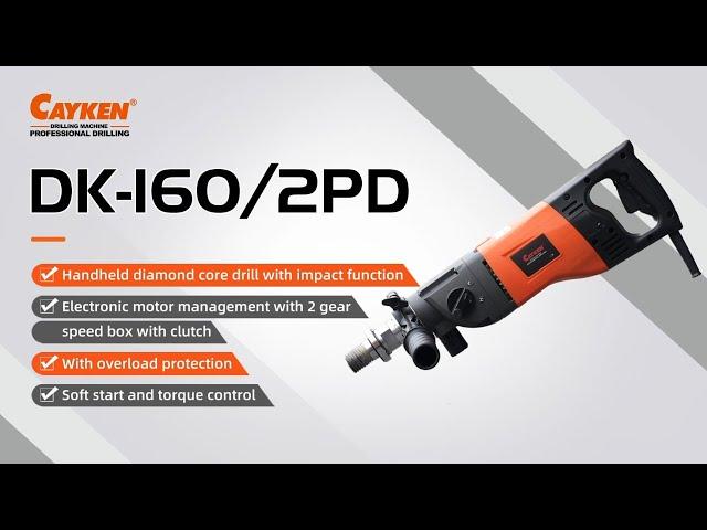 Cayken DK-160/2PD Handheld Diamond Core Drill With Impact Function