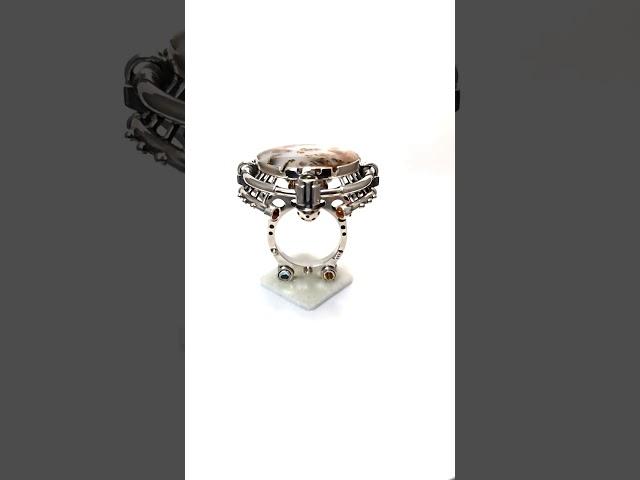 Авторское кольцо ручной работы "КРДК Агатовый"         #ring #shashkovjeweler #cosmos