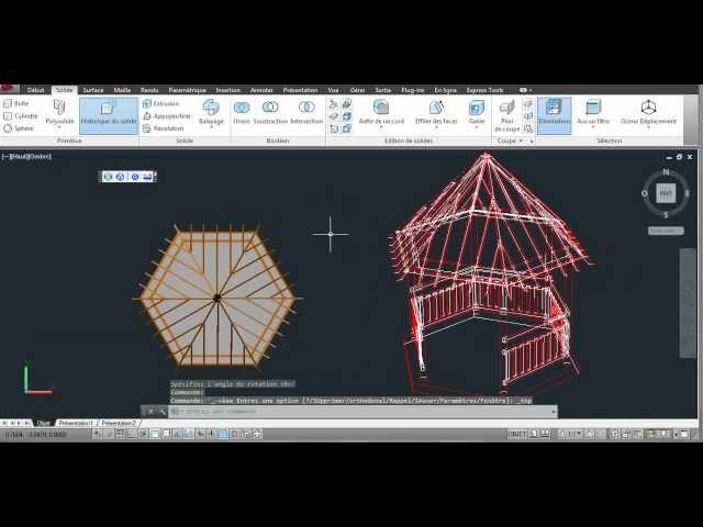 Tutoriel Autocad 3D - transform 3d to perspective 2D