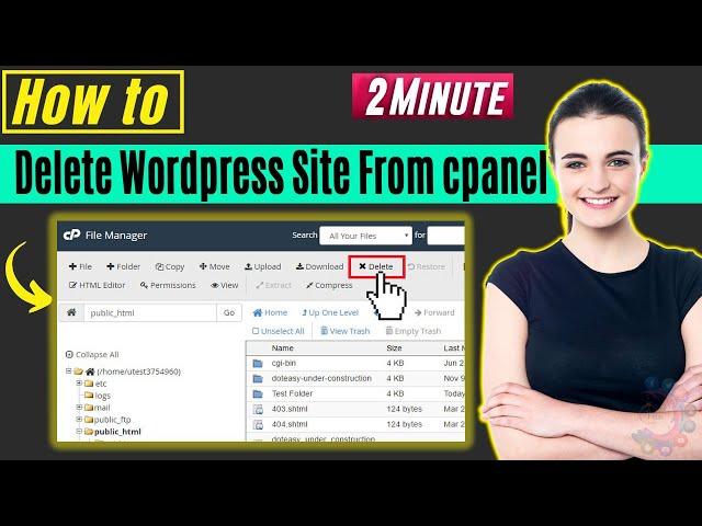 How to delete wordpress site from cpanel 2024