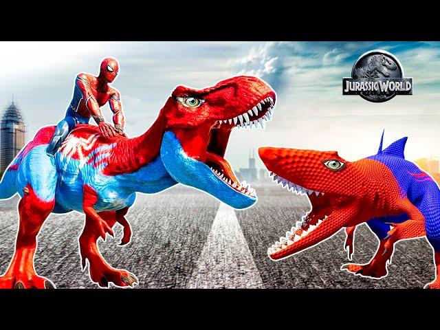 Pro 8 SuperHero Dinosaurs Team |SPIDER-MAN Dinosaur spectacular Transformation with Hulk, Venom..|