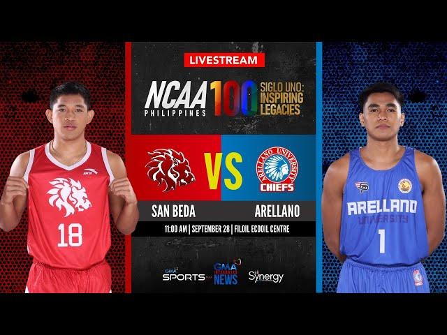 San Beda vs Arellano (Men’s Basketball) | NCAA Season 100 - Replay