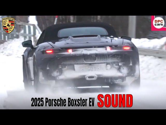 2025 Porsche Boxster EV Electric Sports Car Testing With Sound