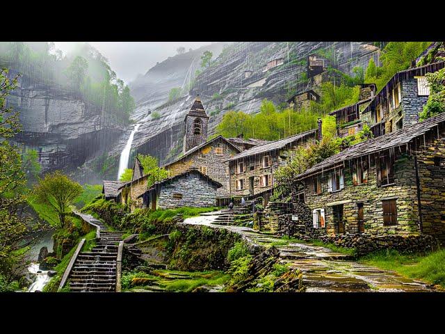 Foroglio, the hidden gem in the heart of the Swiss Alps!  Switzerland 4K