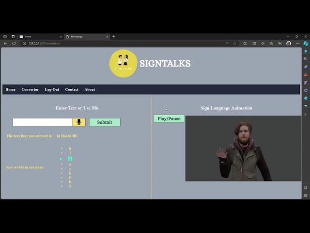 demo of SignTalk- AI Arena2.0