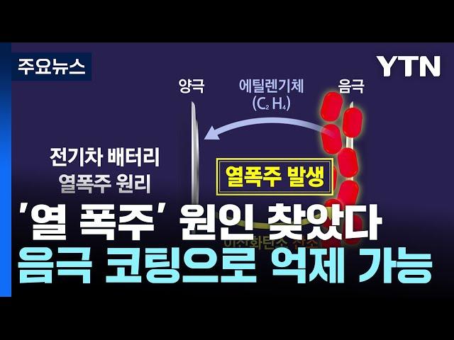 [과학한스푼] 전기차 배터리 '열 폭주' 원인 찾았다...음극 코팅으로 억제 가능 / YTN