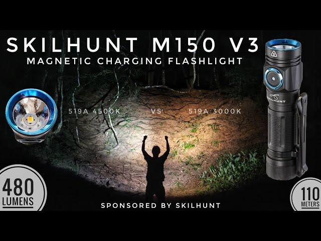 Skilhunt M150 V3 - Magnetic Charging Flashlight Nichia 519A 4500K & 3000K