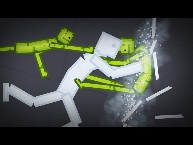 Melons Fight with Androids In People Playground