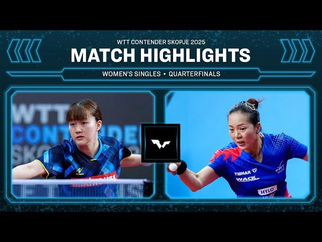 Satsuki Odo vs Jia Nan Yuan | WS QF | WTT Contender Skopje 2025