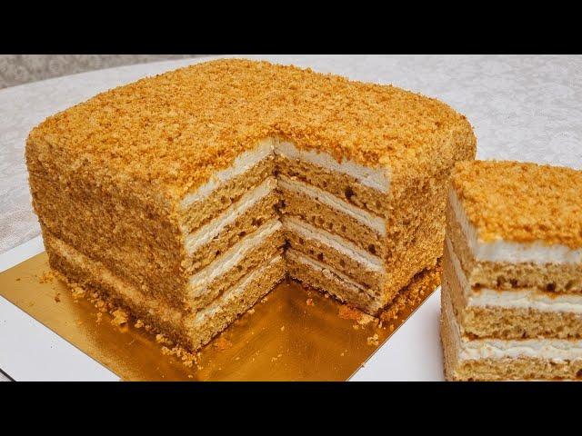 Honey cake in half an hour, BEST RECIPE.