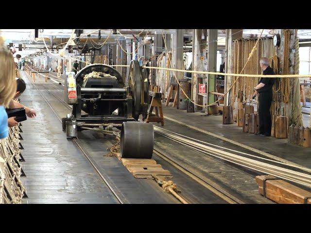 Brief look at the rope walk, Historic Dockyard Chatham in Kent, UK.