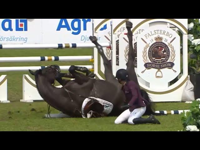 Horrible horse fail- FULL VIDEO 4K #equestrian #horseriding #horsefail #showjumping #4khorsefail