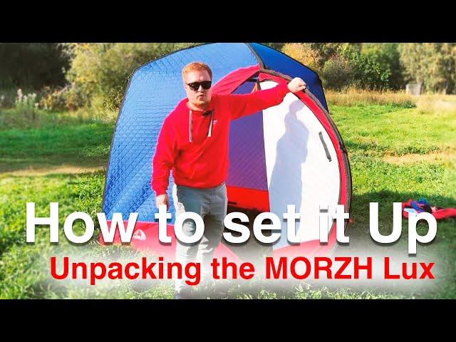 Unpacking MORZH Tent, How to set up MORZH Lux Tent Sauna #tentsauna #morzh #unpacking #campingtents