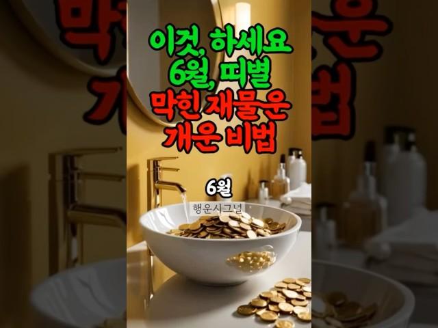 집안 돈복 부르는 띠별 개운법 #띠별운세 #재물운 #풍수 #개운법